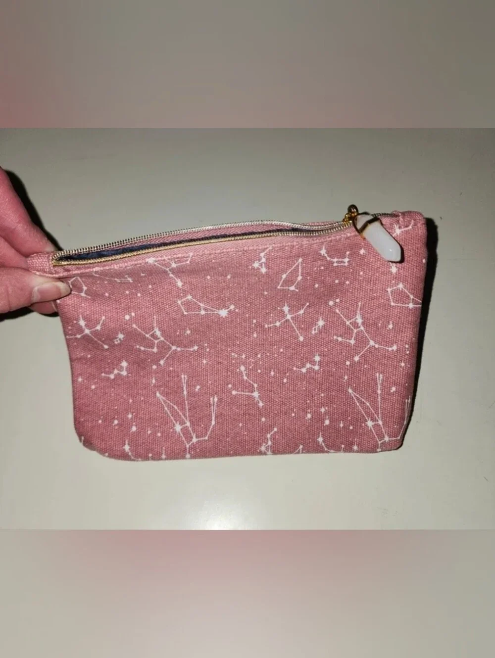 IPSY Pink Constellation Zip up Travel Glam Bag Make Up Pouch Cosmetic Bag